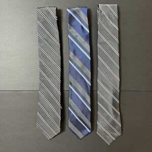 Men's Silk Necktie‎ Lot Of 3 Ryan Seacrest Distinction Preppy Formal Business